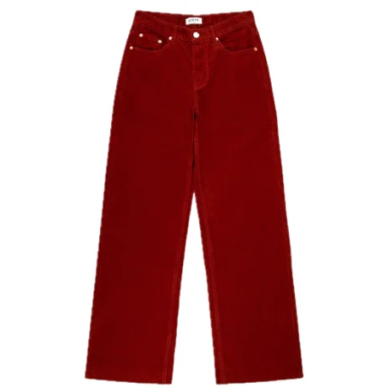 Parke Corduroy Low Rise Baggy Pant Burgundy 3