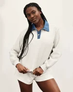 Parke Denim Collar Sweat Rugby 2