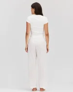 Parke Eyelet Boxer Pants White Eyelet 3