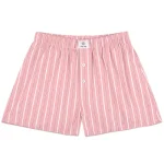 Parke Frill Boxer Shorts Dark Pink Stripe