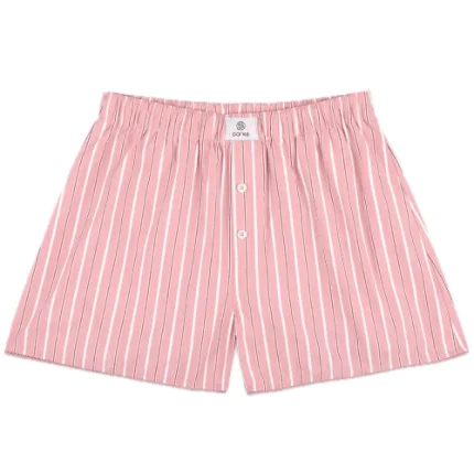 Parke Frill Boxer Shorts Dark Pink Stripe