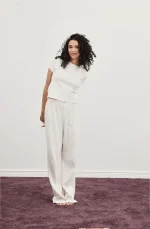 Parke Heart Pointelle Boxer Pants White 1