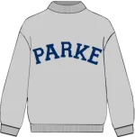 Parke Heritage Varsity Mockneck Classic Grey Denim 1