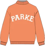 Parke Heritage Varsity Mockneck Creamsicle White 1