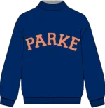 Parke Heritage Varsity Mockneck Denim Creamsicle 1