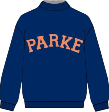 Parke Heritage Varsity Mockneck Denim Creamsicle 1
