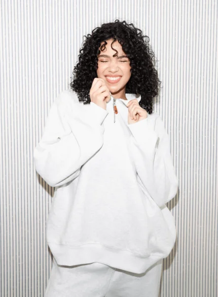 Parke Quarter Zip Mockneck Heather Grey 1