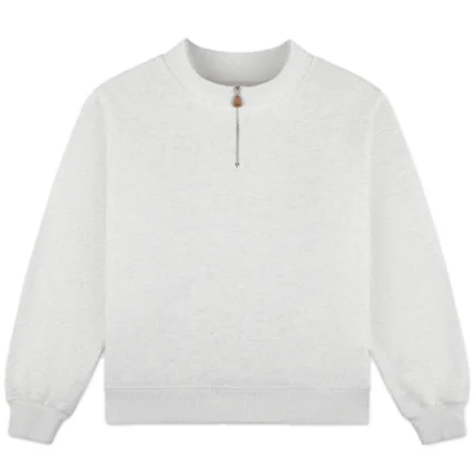 Parke Quarter Zip Mockneck Heather Grey 3