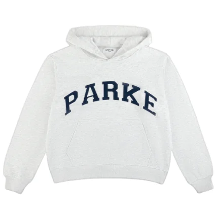 Parke Varsity Hoodie Sweatshirt Classic Grey Navy 2