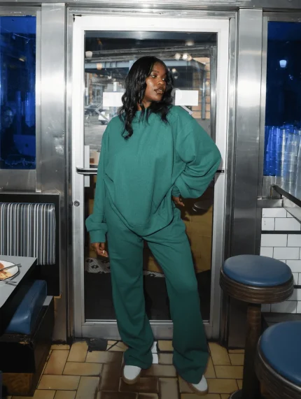 Parke Waffle Boxer Pants Evergreen 2