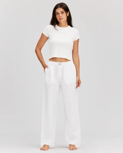 ParkeLinen Boxer Pants White 2