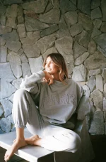 Parke Monochrome Varsity Mockneck Charcoal (1)