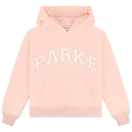 Parke Varsity Hoodie Sweatshirt Ballet & White (3)