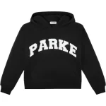 Parke Varsity Hoodie Sweatshirt Black & White (2)