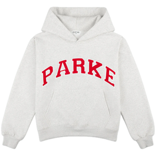 Parke Varsity Hoodie Sweatshirt Classic Grey & Ruby (2) Parke Varsity Hoodie Sweatshirt Classic Grey & Ruby (2)