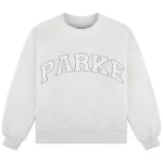 Parke Varsity Mockneck Heather Grey & White (2)
