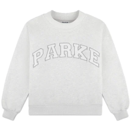 Parke Varsity Mockneck Heather Grey & White (2)
