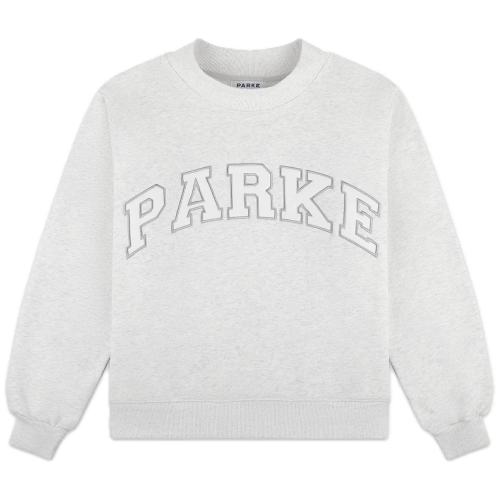 Parke Varsity Mockneck Heather Grey & White (2) Parke Varsity Mockneck Heather Grey & White (2)
