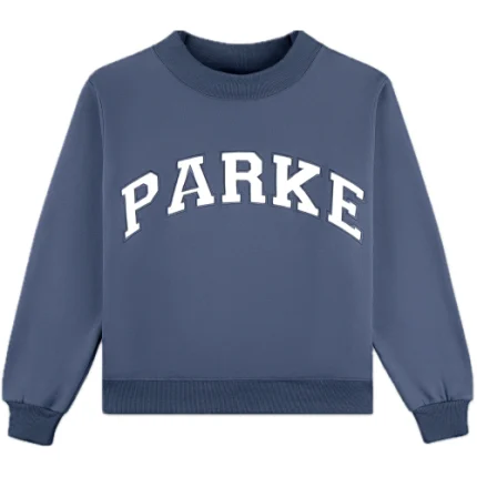 Parke Varsity Mockneck Sapphire & White (2)